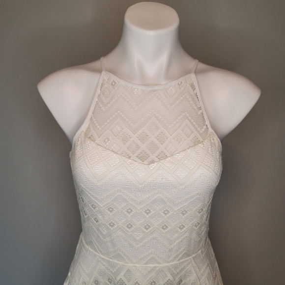Candie's White Lace Dress Small Halter Neck - Picture 3 of 9